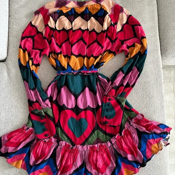 Farm Rio Full of Hearts Dress NWT - Picture 7 of 9